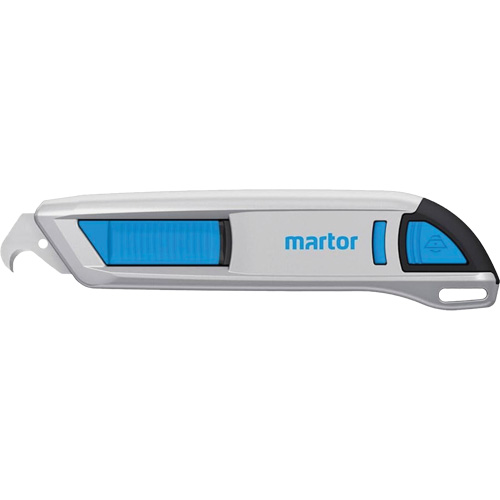 SECUNORM 500 Retractable Knife with Hook Blade No. 56, 10 mm, Heavy-Duty, Aluminum Handle