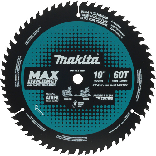 Carbide-Tipped Max Efficiency Miter Saw Blade, 12", 80 Teeth, Wood Use