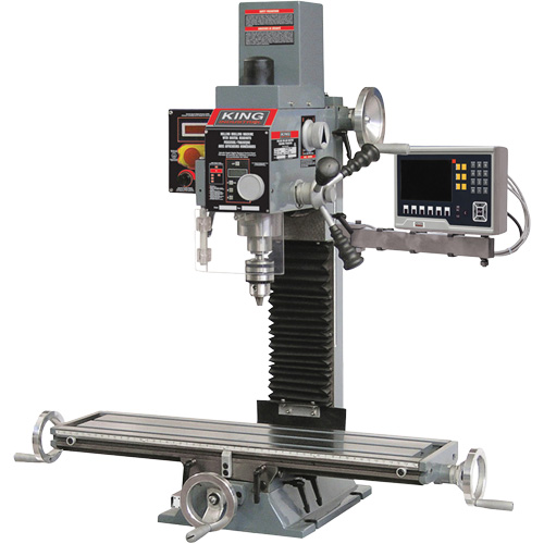 Milling Drilling Machine with 3-Axis Digital Readout, 2 Speeds, 3/4"/5/8" Drilling Capacity