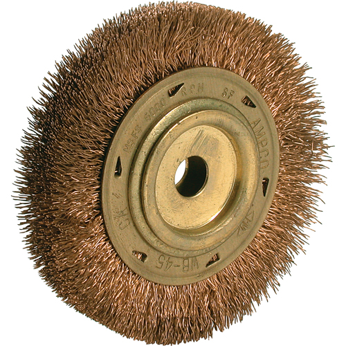 Power Tool Crimped Wire Wheel Brush, 6" Dia., 5/8" Arbor