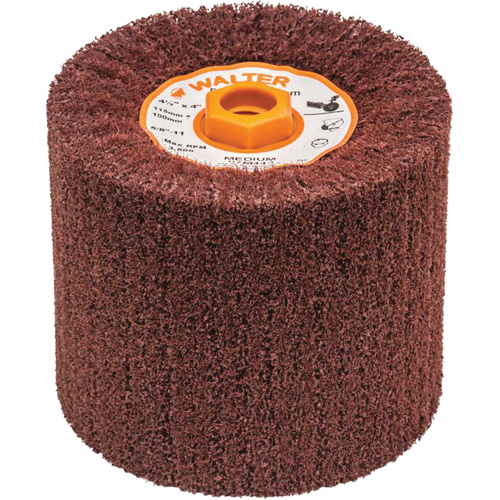 Blendex™ Surface Conditioning Drum, 4-1/2" Dia. x 4" W, 5/8"-11 Arbor, Medium Grit