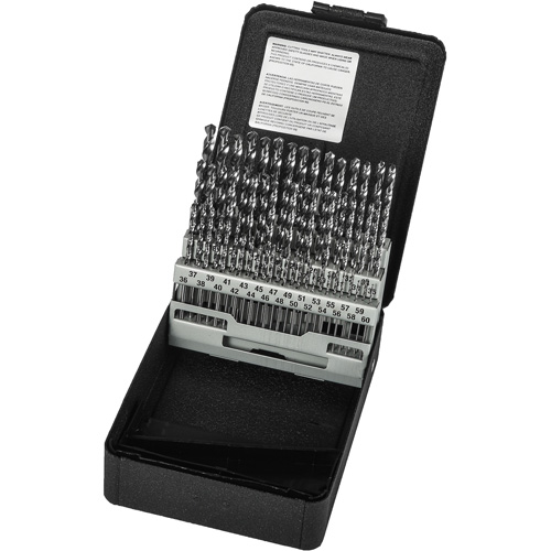Jobber Length Drill Bit Set, 60 Pieces, High Speed Steel