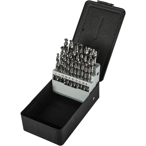 Jobber Length Drill Bit Set, 26 Pieces, High Speed Steel