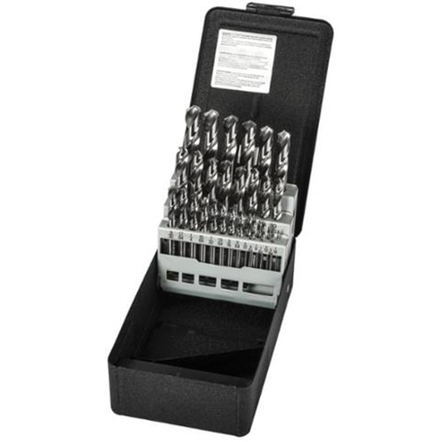 Screw Machine Drill Bit Set, 29 Pieces, High Speed Steel