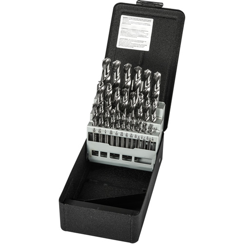 Stub Length Drill Bit Set, 29 Pieces, High Speed Steel