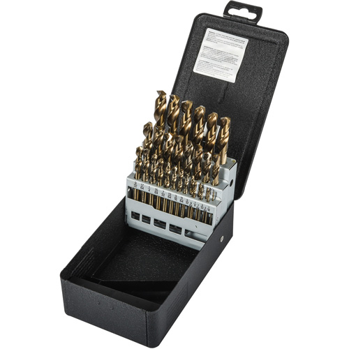 Heavy-duty Screw Machine Drill Bit Set, 29 Pieces, High Speed Cobalt