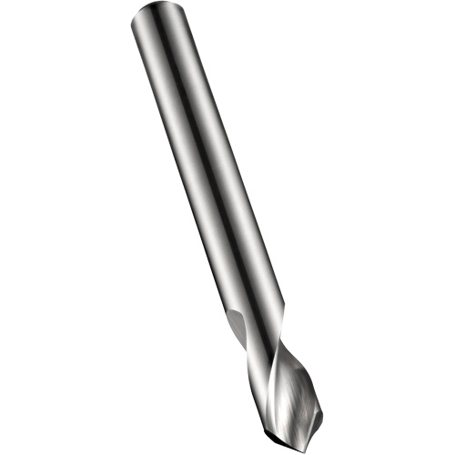 Spotting Drill, 10 mm, Carbide, 26 mm Flute, 90° Point