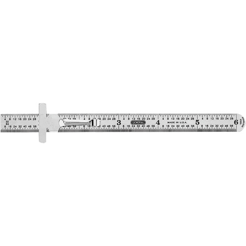 Industrial Precision Flexible Ruler, 6" L, Steel