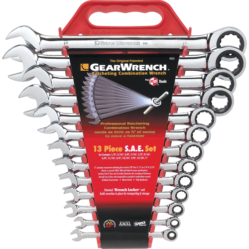 Wrench Set, Combination, 13 Pieces, Imperial