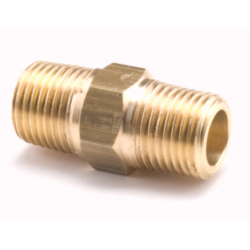 Hex Pipe Nipples, Brass, 1/4", Standard