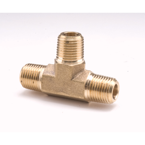 Male Pipe Tees, Brass, 1/8"