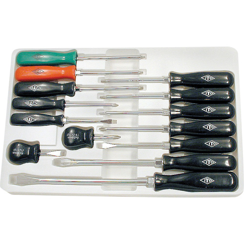 ISD-14 ITC® Professional ABS Handle Screwdriver Set, 14 Pcs., Magnetic