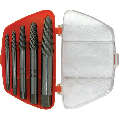 ISE-5 5-Piece Spiral Extractor Set, Chrome Molybdenum