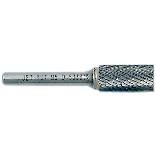 End-Cut Cylindrical Burr, 1/2" Dia., 1/4" Shank, 1" Depth of Cut