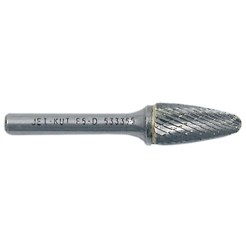 Tree Shape Bur with Radius End, 1/2" Dia., 1/4" Shank, 1" Depth of Cut