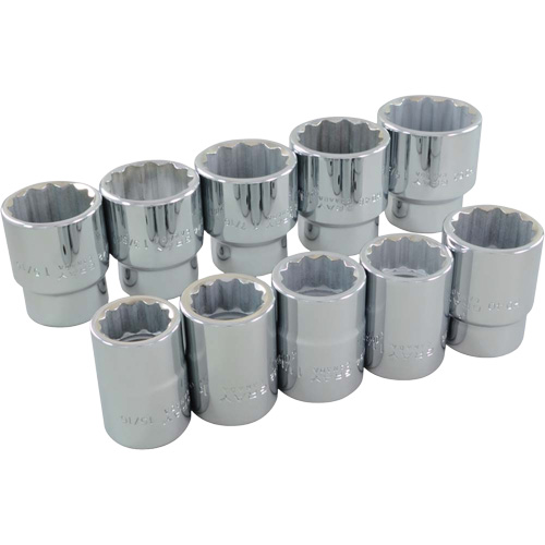 SAE Socket Set, 10 Pcs, 3/4" Drive Size