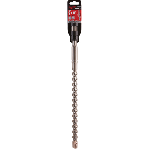 Heavy-Duty 4-Cutter Bit, 3/4", Spline Shank, Carbide