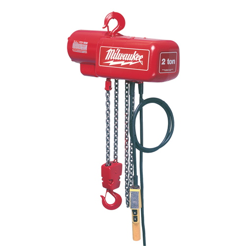 Electric Chain Hoist, 10' Lift, 1000 lbs. (0.5 tons) Capacity, 16 FPM