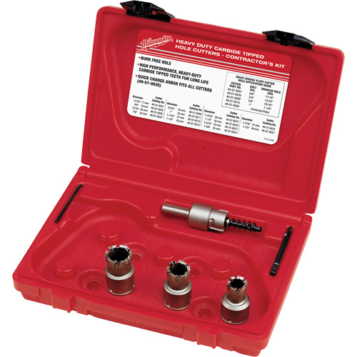 Sheet Metal Carbide Cutter Electrician's Kit, 7 Pieces