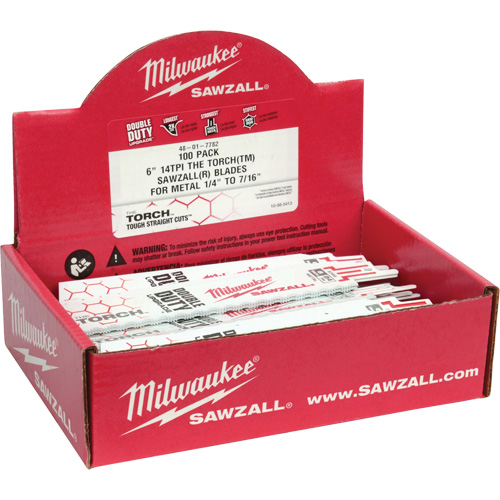 The Torch™ Sawzall® Blade, Bi-Metal, 14 TPI, 6" L x 1" W