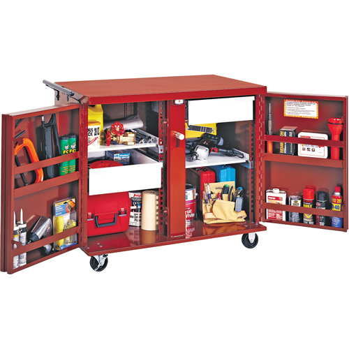 Rolling Work Bench, 43-7/8" W x 40-1/2" H x 26-7/8" D, 21.7 Cubic Feet Capacity