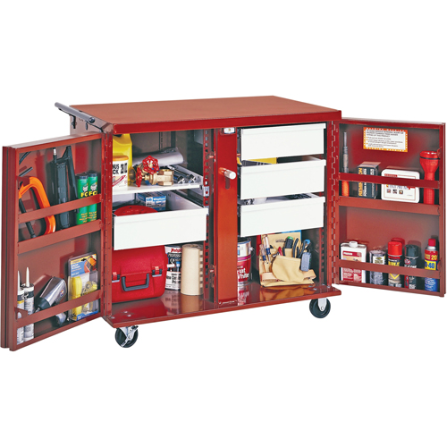 Rolling Work Bench, 43-7/8" W x 40-1/2" H x 26-7/8" D, 21.7 Cubic Feet Capacity