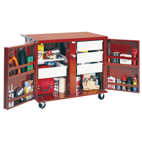 Rolling Work Bench, 49-7/8" W x 40-5/8" H x 26-7/8" D, 24.6 Cubic Feet Capacity
