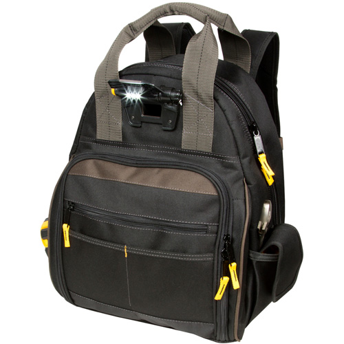 Techgear™ 53-Pocket Tool Backpack, 16" L x 13-1/4" W, Black, Polyester