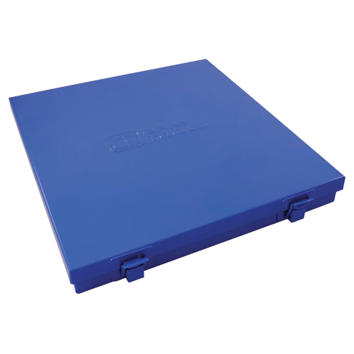Slim Metal Box, 10-1/2" D x 9-1/4" W x 1-1/4" H, Blue