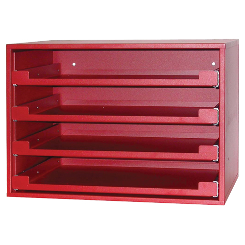 Compartment Rack, 15" D x 21" W x 15" H, Red