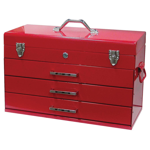 Tool Box, 9-3/5" D x 21-3/10" W x 14-1/2" H, Red