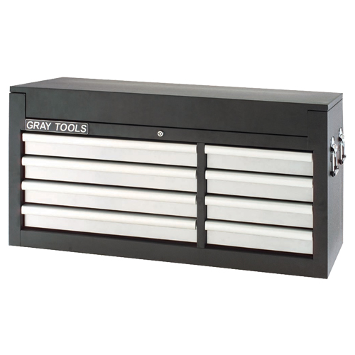 Top Chest - 8 Drawers, 41-1/2" W, 8 Drawers, Black