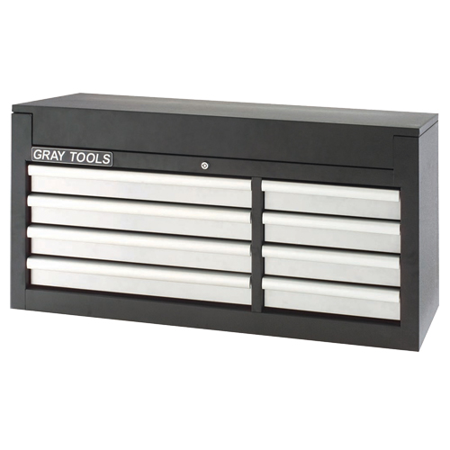 Top Chest - 8 Drawers, 53-3/8" W, 8 Drawers, Black