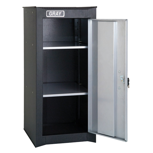 Side Rider Cabinet, 2 Drawers, 14-3/4" W x 18" D x 33-3/4" H, Black