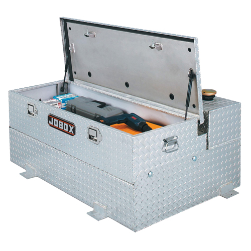 Aluminum Fuel Transfer Tank & Chest, Aluminum, 74 gal. Capacity, Silver