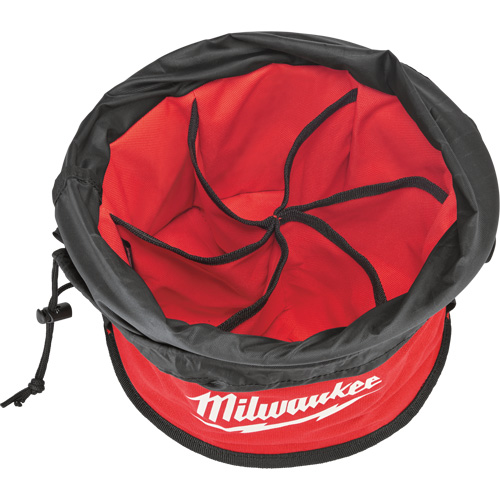 Parachute Organizer Bag, 11-4/5" L x 11-4/5" W x 11" H, Nylon, Black/Red