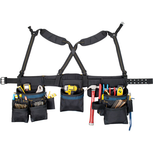 Carpenter's Tool Belt, Polyester, Black