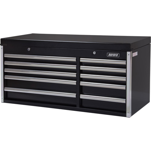 Industrial Tool Chest, 41" W, 10 Drawers, Black