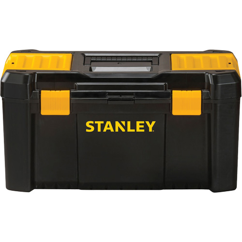 Essential® Tool Box with Tray, 19" W x 9-7/8" D x 9-3/4" H, Black/Yellow
