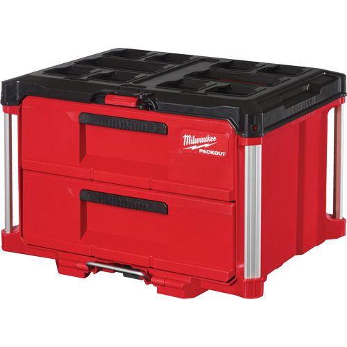 Packout™ 2-Drawer Tool Box, 16-1/3" x 14-1/3" x 22-1/5", Red