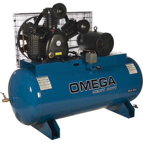 Industrial Series Air Compressors - Horizontal Compressors - Two Stage, 66.6 Gal. (80 US Gal)