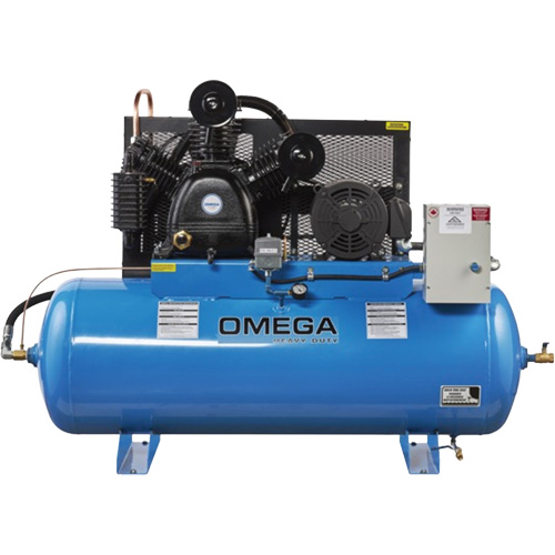 Industrial Series Air Compressors - Horizontal Compressors - Two Stage, 200 Gal. (240 US Gal)
