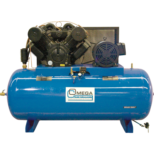 Industrial Series Air Compressors - Horizontal Compressor - Two Stages, 200 Gal. (240 US Gal)