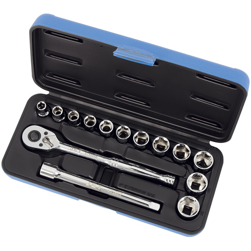 SW3815M-6 Metric Socket Wrench Set, 15 Pcs, 3/8" Drive Size