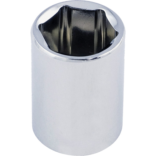 Chrome Socket, 12 mm, 1/4" Drive, 6 Points
