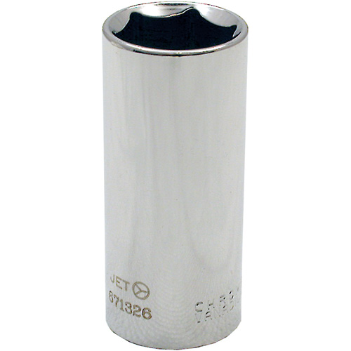 Chrome Socket, 13 mm, 3/8" Drive, 6 Points, Deep