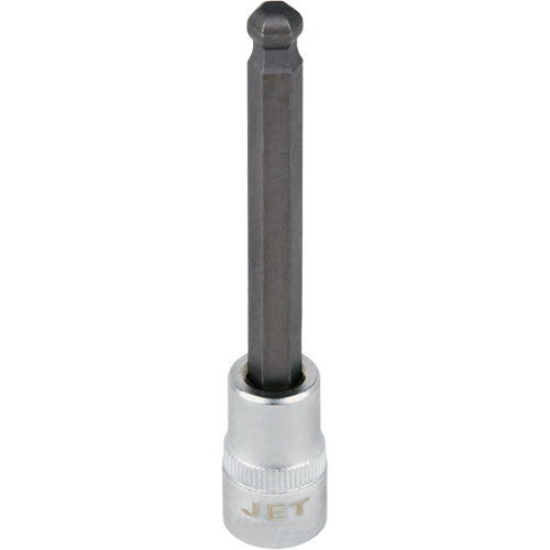 Bit Socket, Hex Ball, 6 mm x 4" L, 3/8" Drive