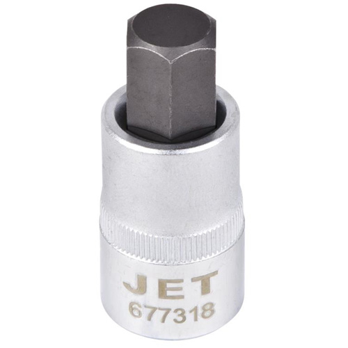 Bit Socket, Hex, 1/2" x 2" L, 1/2" Drive