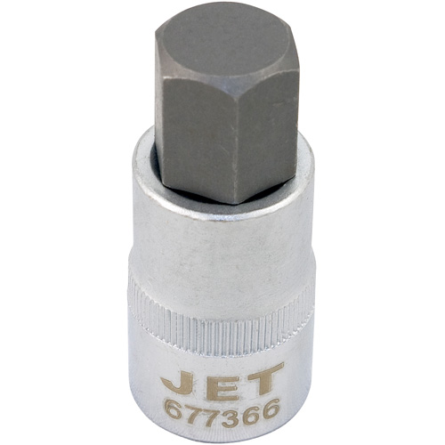 Bit Socket, Hex, 16 mm x 2" L, 1/2" Drive