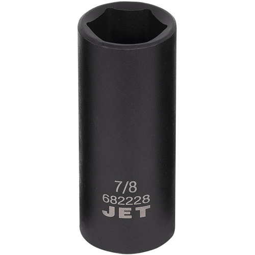 SAE Socket, Impact, 7/8", 1/2" Drive, 6 Points, Deep